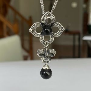 Pendant with Black Beads